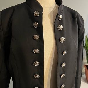New Black blazer military style